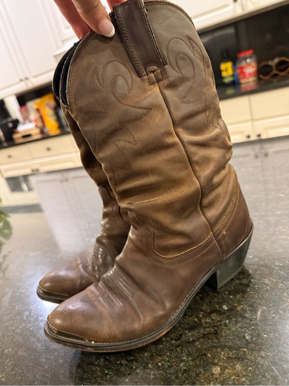 Durango Women’s Brown Leather Western Boots - Classic Cowboy Style SIZE 6.5